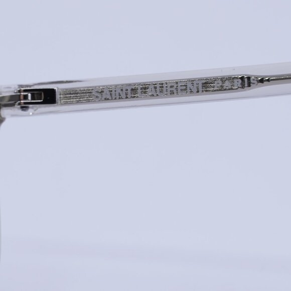 Saint Laurent SL667 003 Sunglasses Transparent Beige Aviator Frame, Grey Lenses - Picture 8 of 11